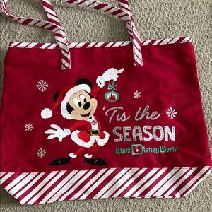 Disney Red and White Mickey Mouse Holiday Tote